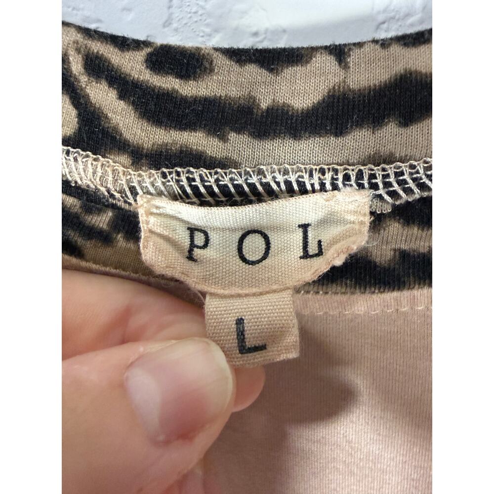 NWOT POL Blush Pink Hi Low Pocket Top Rayon Blend Large - Picture 6 of 11